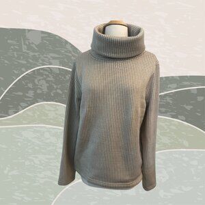 NWOT J. Crew Factory Long Sleeve Funnel Neck Pullover in Vintage Sanstone, Sz L